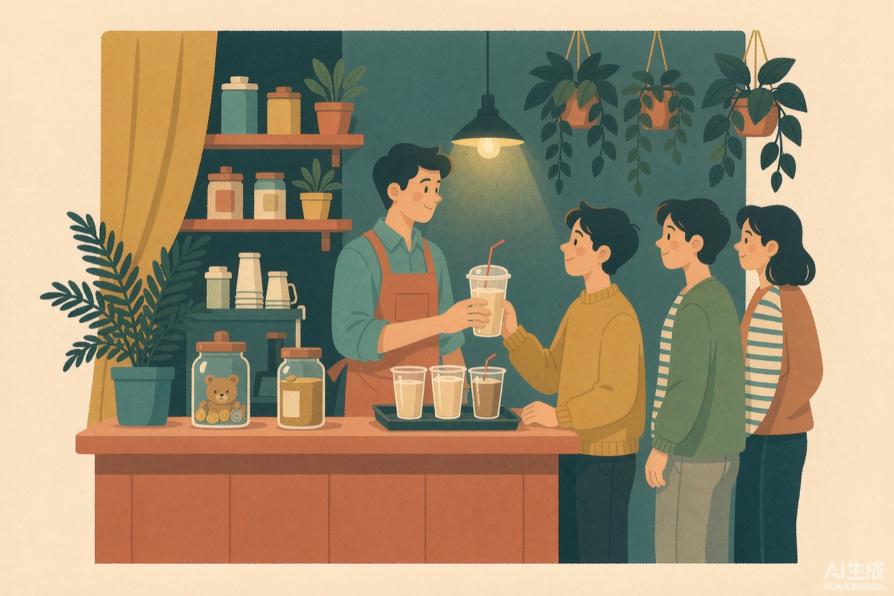 一家社区的奶茶店